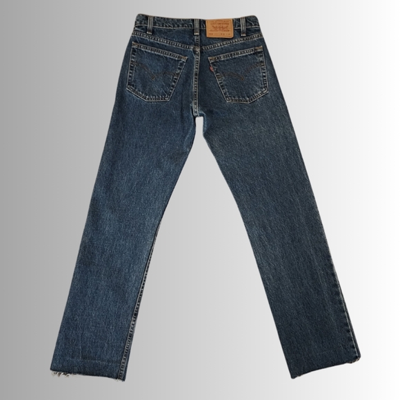 Vintage x 80s Levi’s 505 Original Fit Straight Leg Blue Indigo Jean - Picture 3 of 11